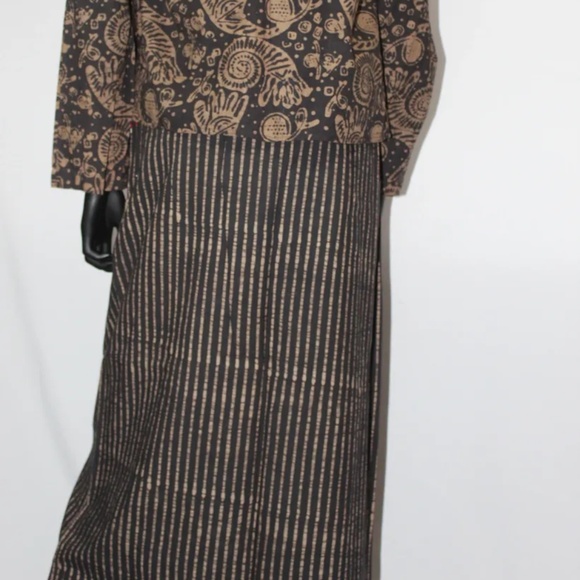 Vintage India Import Hand Block Print Straight Skirt, M - Picture 3 of 3